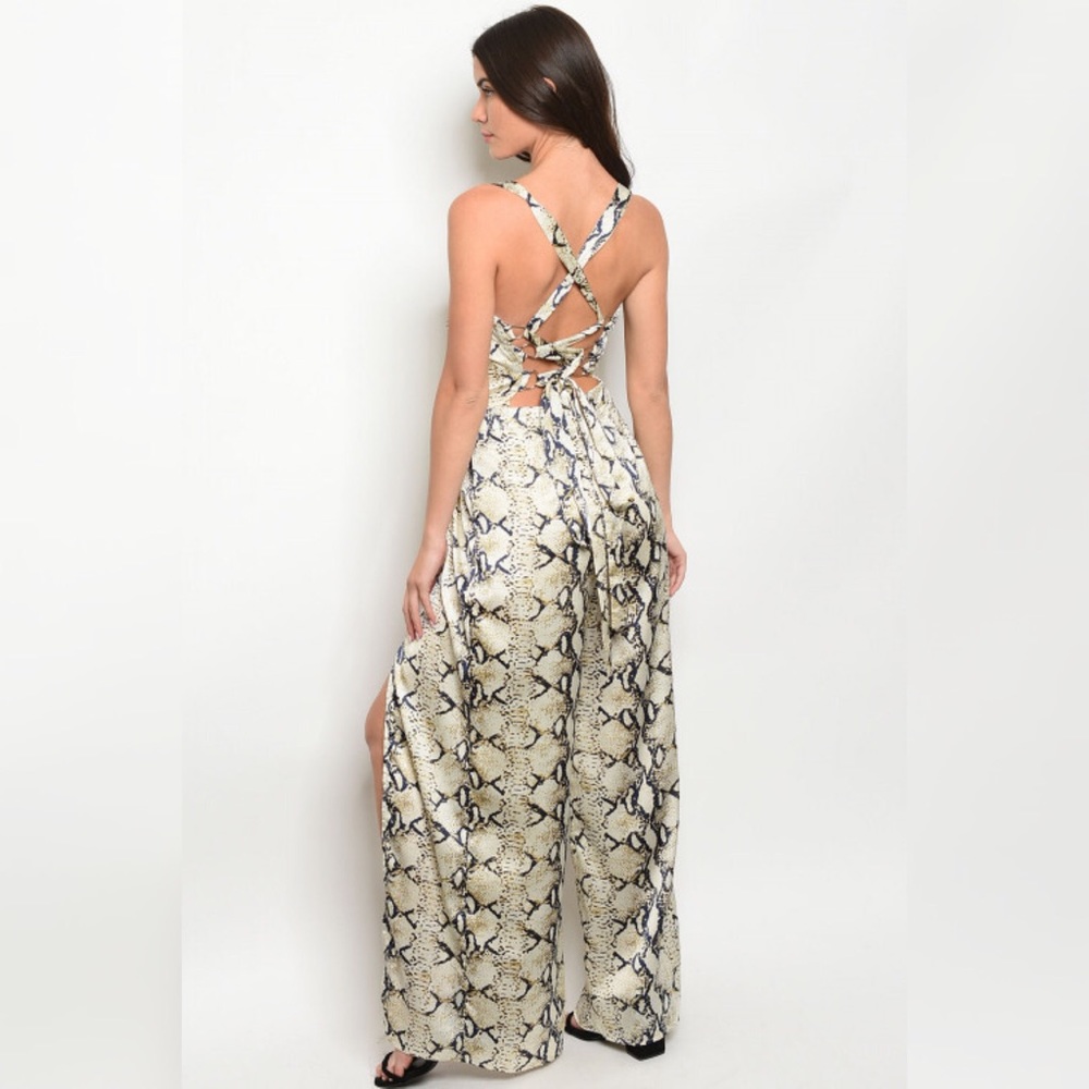 Snake Print Jumpsuit